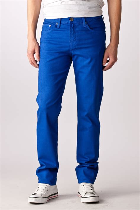 bright blue pants men's.